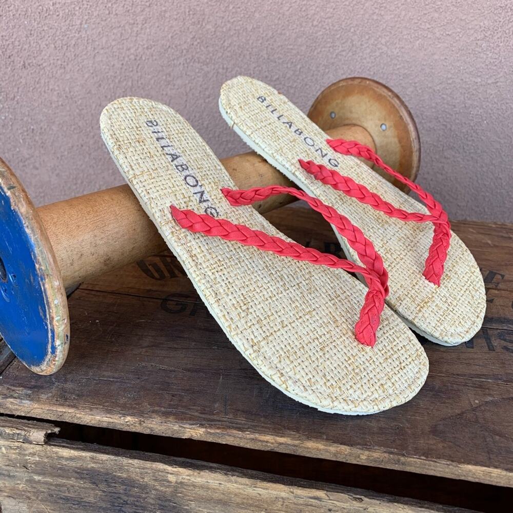Billabong Red Flip Flop Sandals